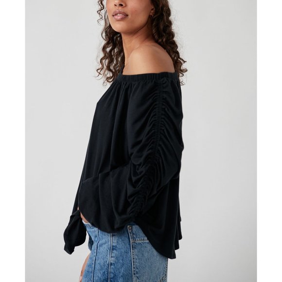 NWT FREE PEOPLE Care FP Serenade Tee / Black Size XS - Picture 2 of 12